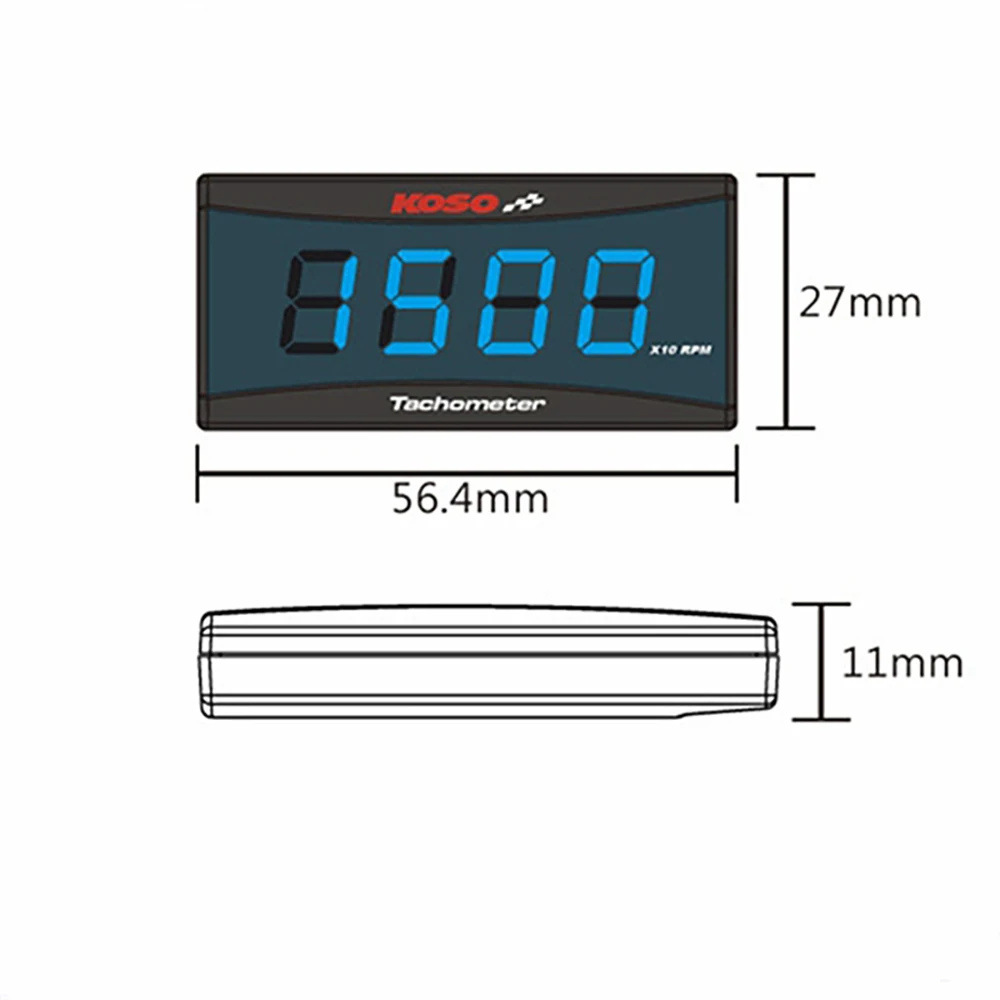 New Universal Koso Motorcycle Accessories Left and Right Bracket Lcd Display Modified Thin Waterproof Tachometer