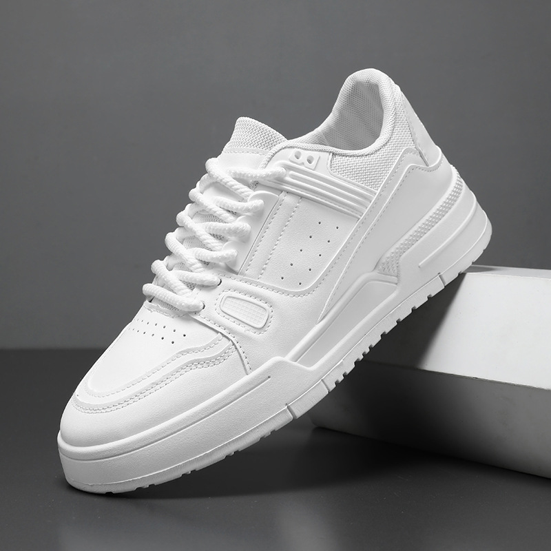2024 zapatos blancos de invierno nuevos zapatos de moda coreanos para hombres estudiantes zapatos casuales de moda para hombres zapatos de skate de altura baja