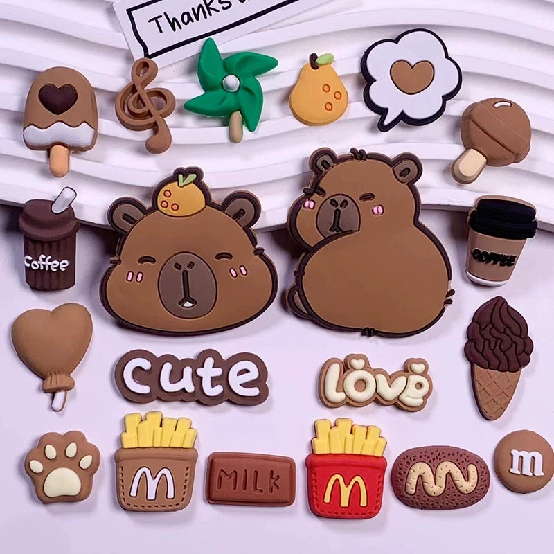 Набор для творчества «Мультяшная капибара»: аксессуары для чехлов для телефонов, бутылок для воды, обуви, декоративные наклейки.