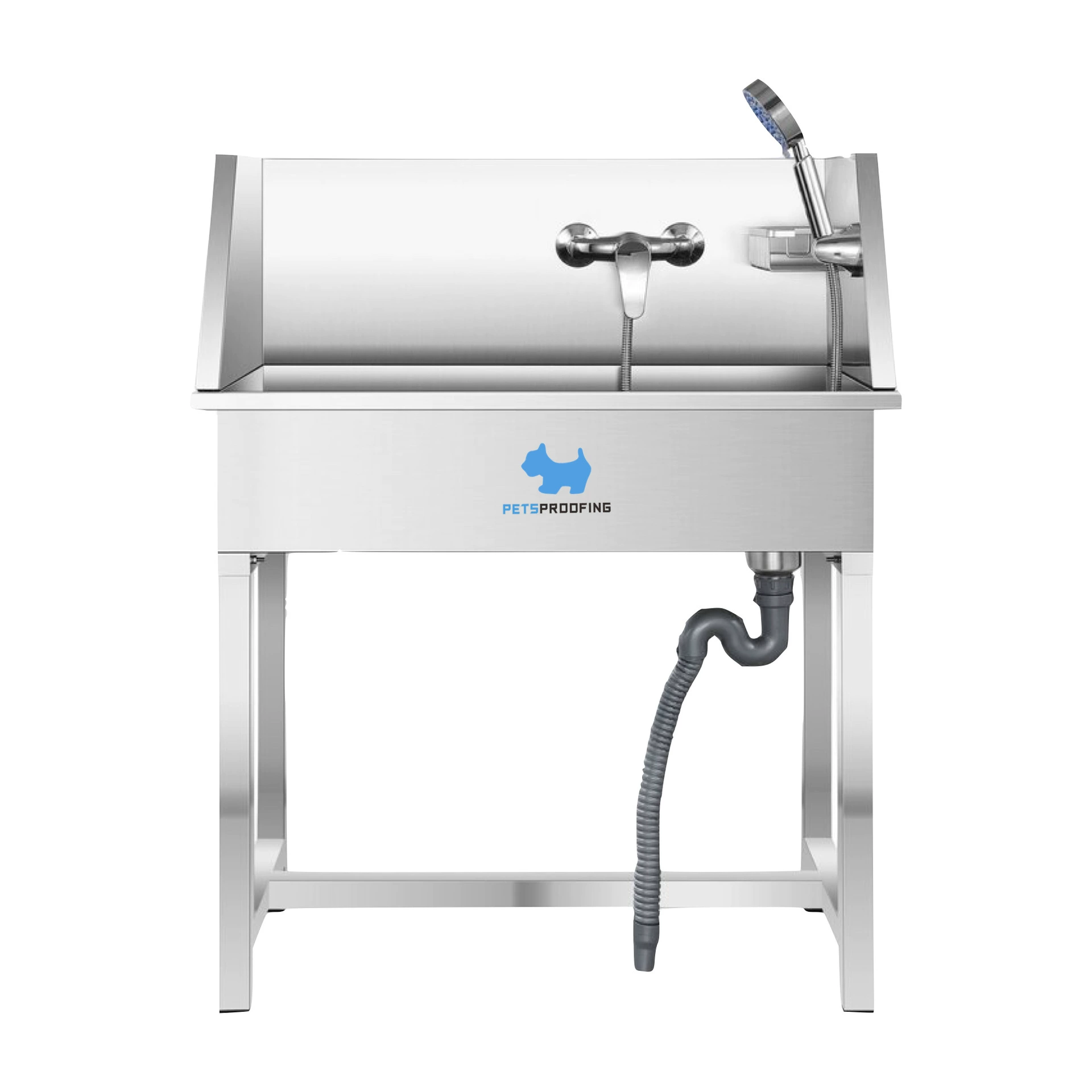 Утолщенная ванна для мытья собак из нержавеющей стали, специализированная для зоомагазинов, подходит для кошек и собак, прочная и долговечная.