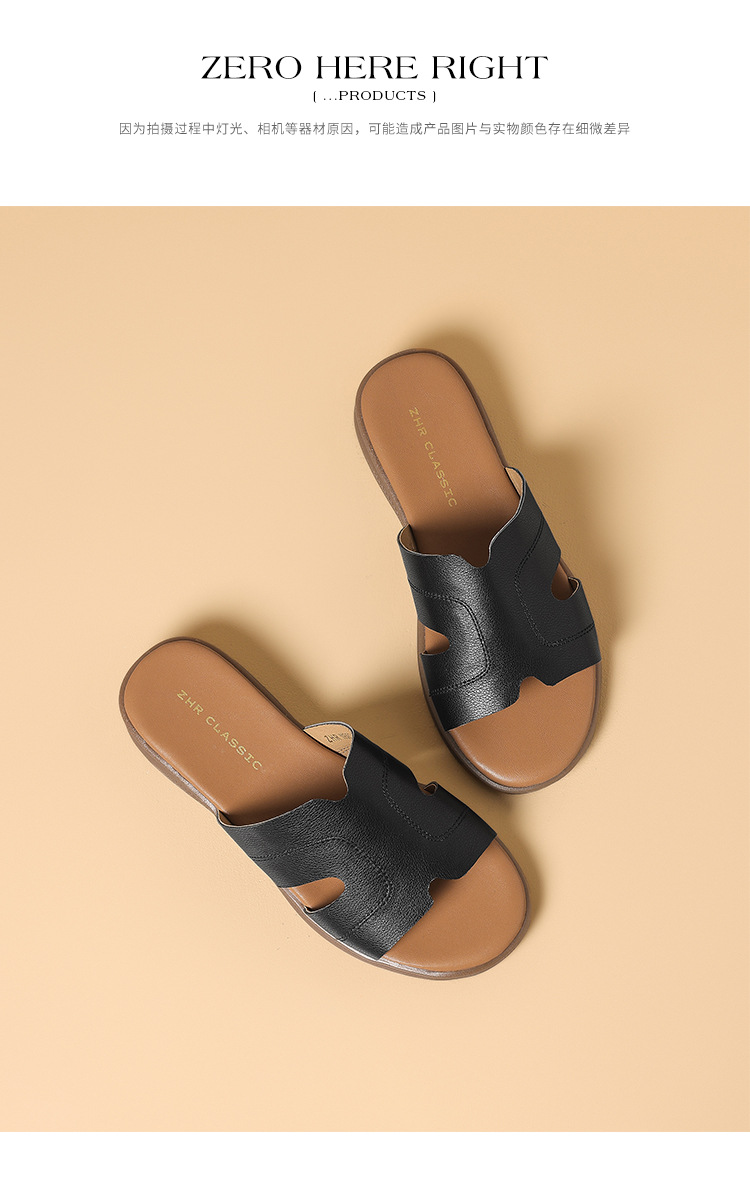 Dép sandal nữ quai chữ V đế mềm phong cách thanh lịch — M683 Màu be chi tiết 19