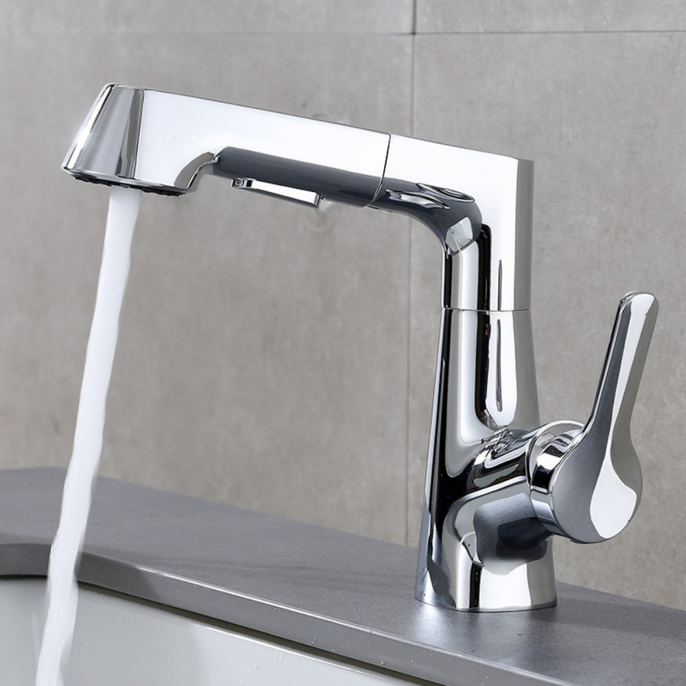 Grifos de lavabo caliente y frío, grifos de brazo robótico rotativos, cocina, baño, lavabo facial, grifos