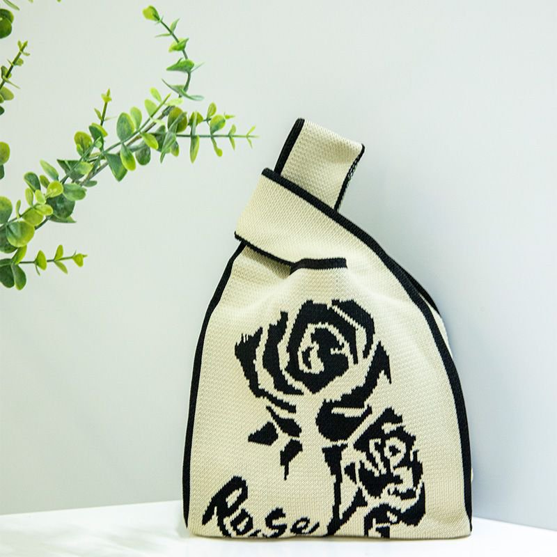 新款户外百搭针织托特包网红手办包包手机收纳包包ins女士手提包