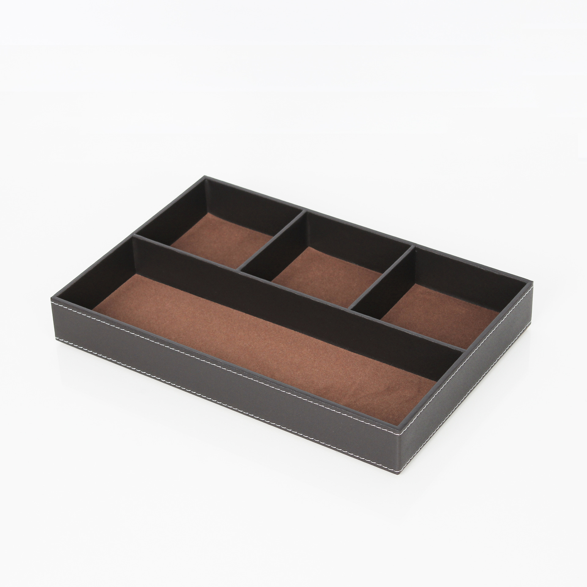 Leather Desktop Multifunctional Storage Box File Tray Entrance Key Sundry Household Parts Watch Ornaments Small Tray