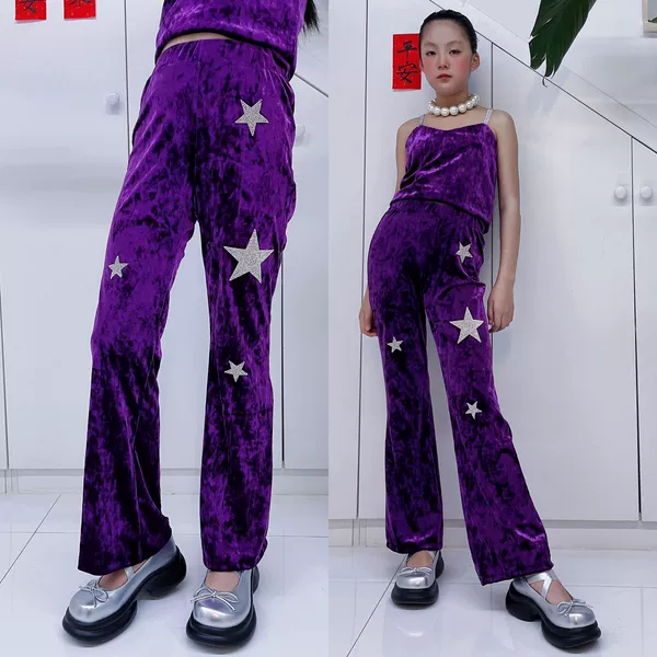 Purple trousers
