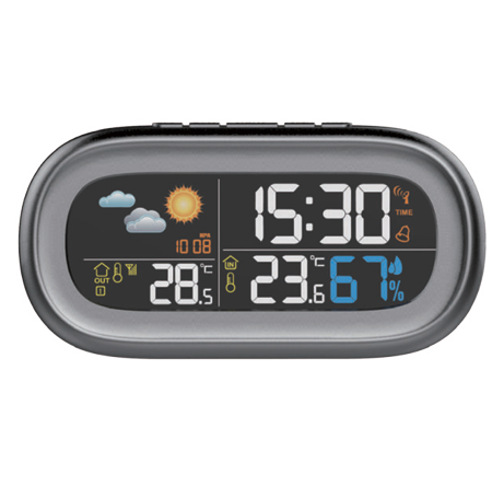 带天气预报时钟日期电子温湿度数字气象站