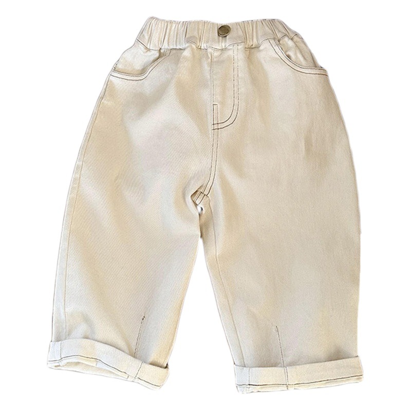 Pantalones casuales para niños estilo coreano, ropa de primavera/otoño, nuevo 2023, pantalones para niños, estilo occidental, pantalones estilo coreano para niñas bebé, versátil