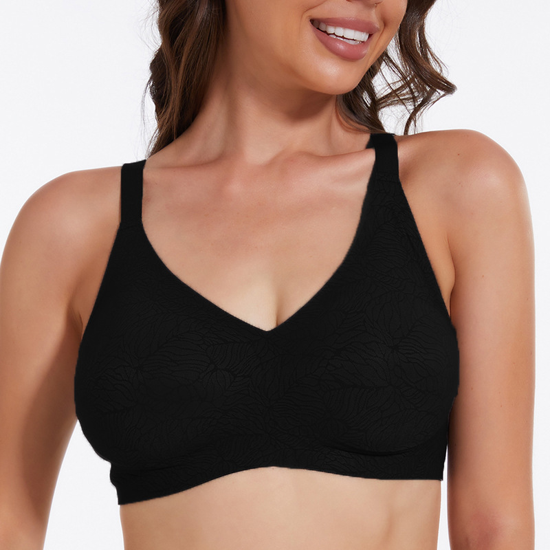 Transfronterizos exclusivos para el comercio exterior sin anillo de acero gelatina sin marca ropa interior gran pecho grande sujetador de tamaño único independiente Amazon