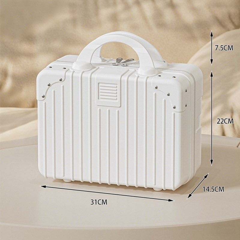 Pearl white / 14inch satchel cosmetic case