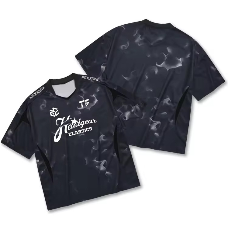 Tf Custom Streetwear Football Shirt Square Crop Oversized Design Sublimated Embroidered Football Sweatshirts