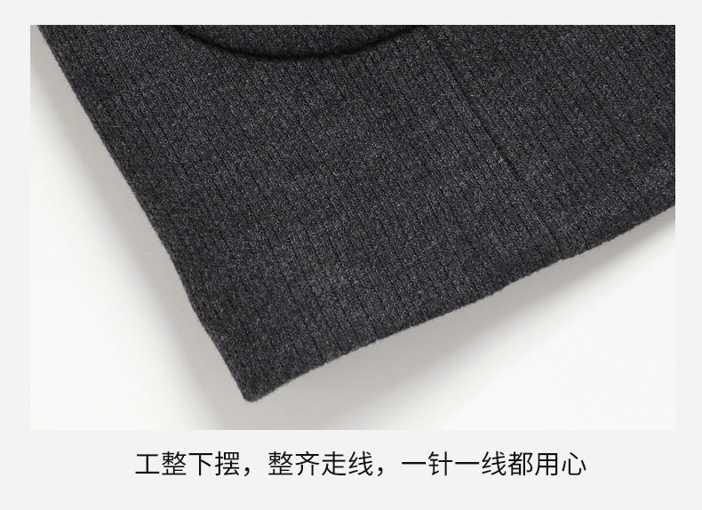 Áo vest nam dệt kim hai cúc chất liệu len pha, không nhăn, có lót trong — Màu nâu cà phê, Màu xanh dương, màu xám, màu đen chi tiết 24