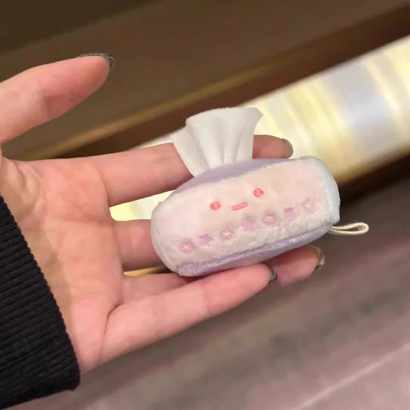 可爱治愈角落生物抽纸巾挂件毛绒玩偶迷你公仔装饰品钥匙扣挂饰品|undefined