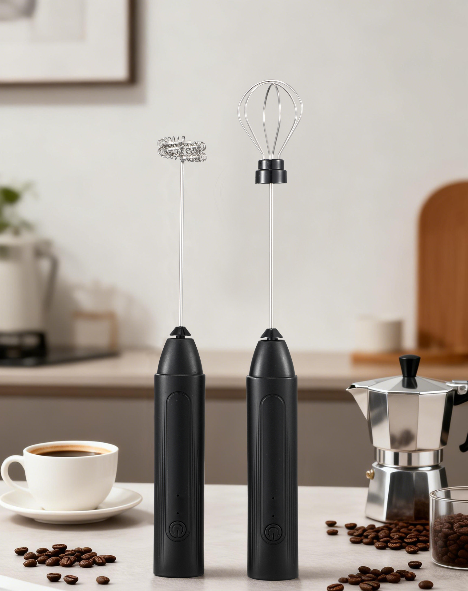 D22黑色雙頭款 / 3W奶泡器電動打蛋器