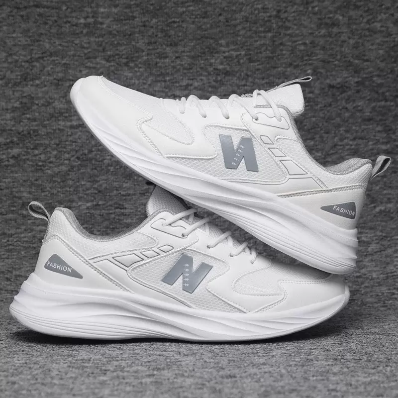 情侣款运动鞋新款潮流百搭休闲鞋网面透气百搭学生跑步鞋小白鞋