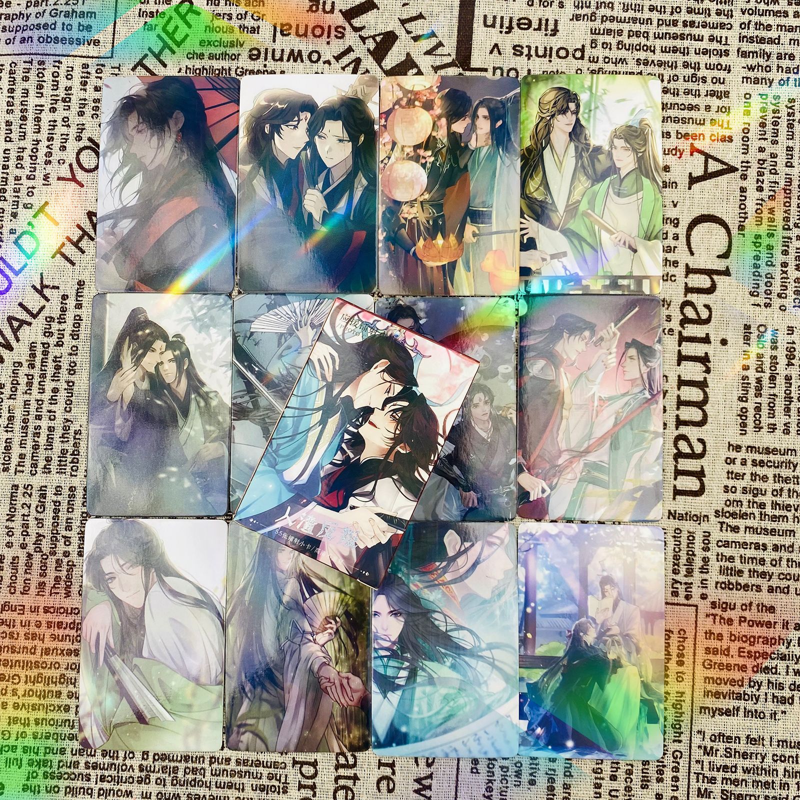 人渣反派自救系統鐳射小卡55張沈清秋洛冰河盒裝周邊高清lomo卡片