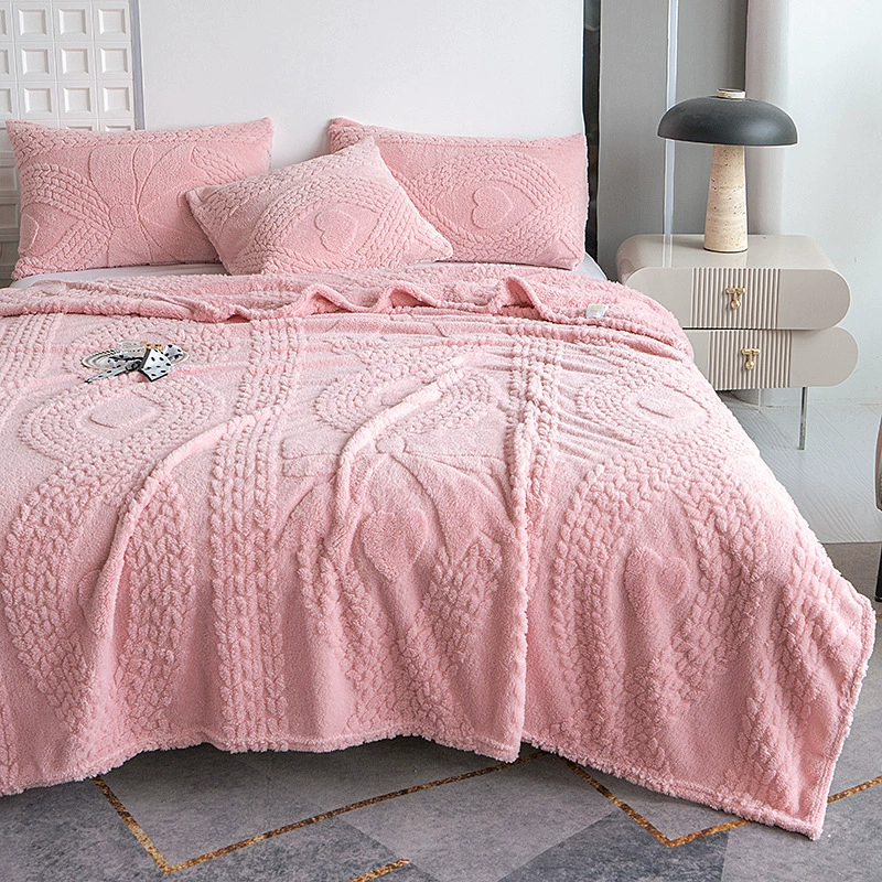 Cross-border jacquard taffeta air conditioning blanket solid color blanket office lunch break blanket sofa sleeping blanket home double blanket