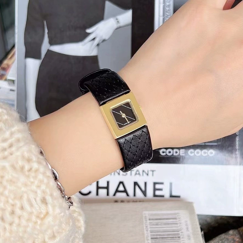 Mishali/米莉莎 Square watch, belt, Chanel style, simple and elegant design, light luxury style