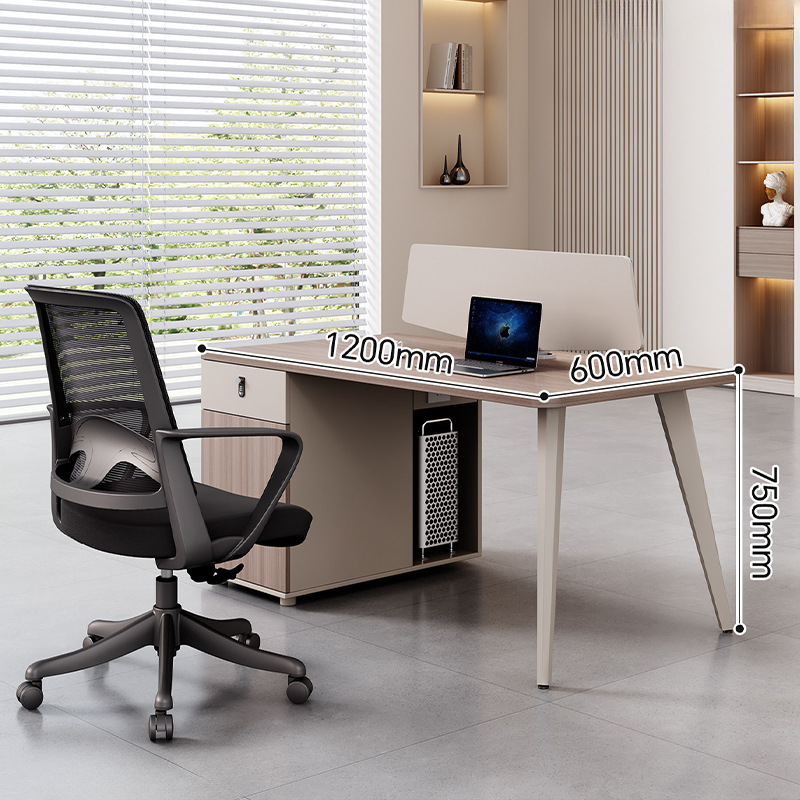 Mesa de oficina de venta directa de fábrica de doble posición de personal de escritorio de pantalla de escritorio de finanzas de escritorio de oficina moderna y simple