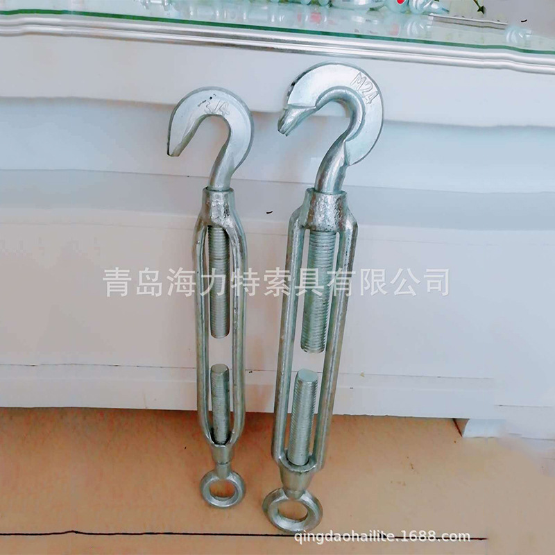 国标花篮螺丝钢丝绳收紧器船用五金索具收紧器开体花兰