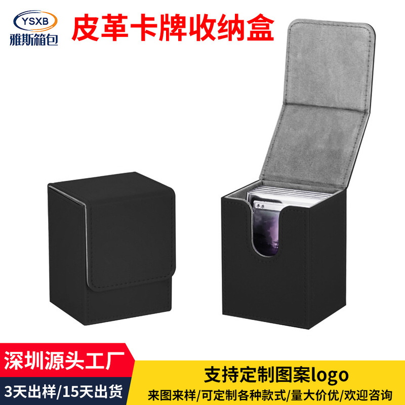 Casual and Portable Pokemon Tcg Card Box Pu Leather Card Bag Playing Card Game Card Storage Box