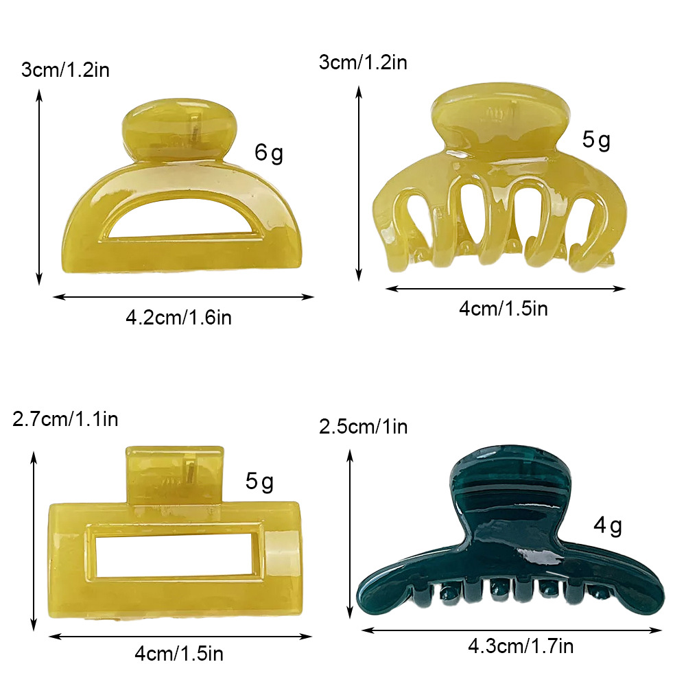 Qiyue jalea coreana pequeña horquilla clip lateral Cabeza trasera updo clip de pelo tamaño pequeño flequillo clip accesorios para el cabello tocado al por mayor