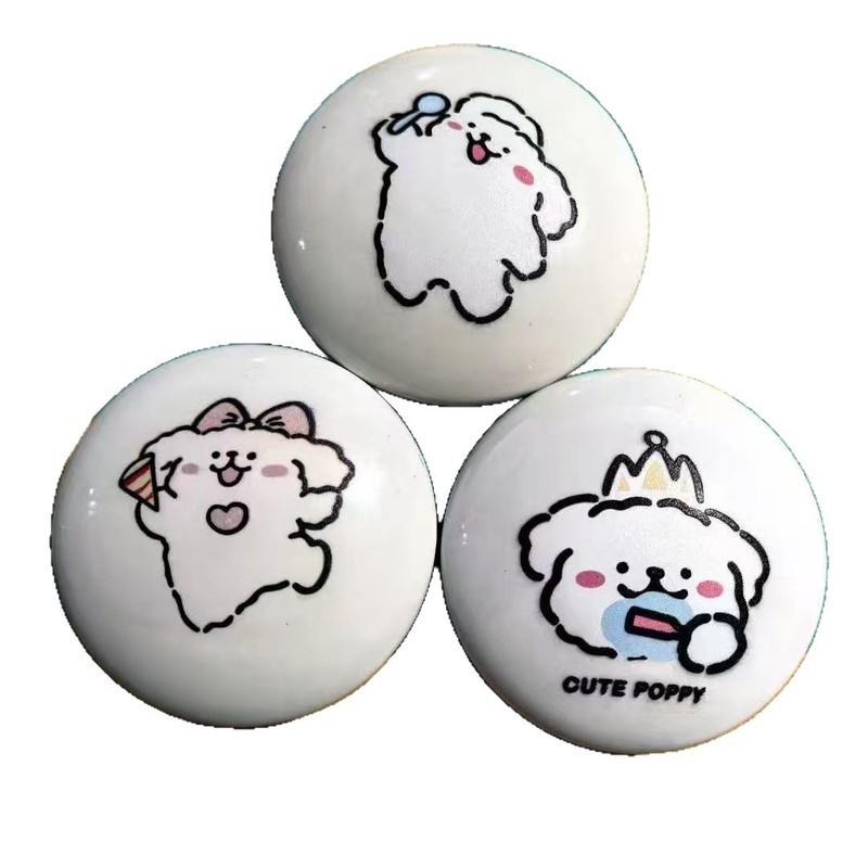 かわいい子犬洗面器漏れプラグ浴室セラミック洗面器排水クリエイティブ洗浄プッシュ式ファイアペイントシール|undefined