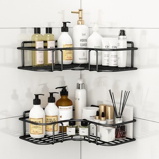 Toilet Triangle Storage Rack Bathroom Toilet Hole-free Toilet Corner Wall Hanging Washing Table Shower Gel Changyue