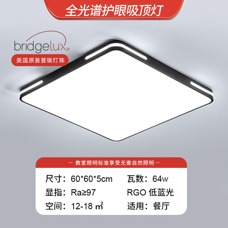 Nueva lámpara de techo LED simple y moderna protección de ojos de espectro completo lámpara de dormitorio lámpara de techo