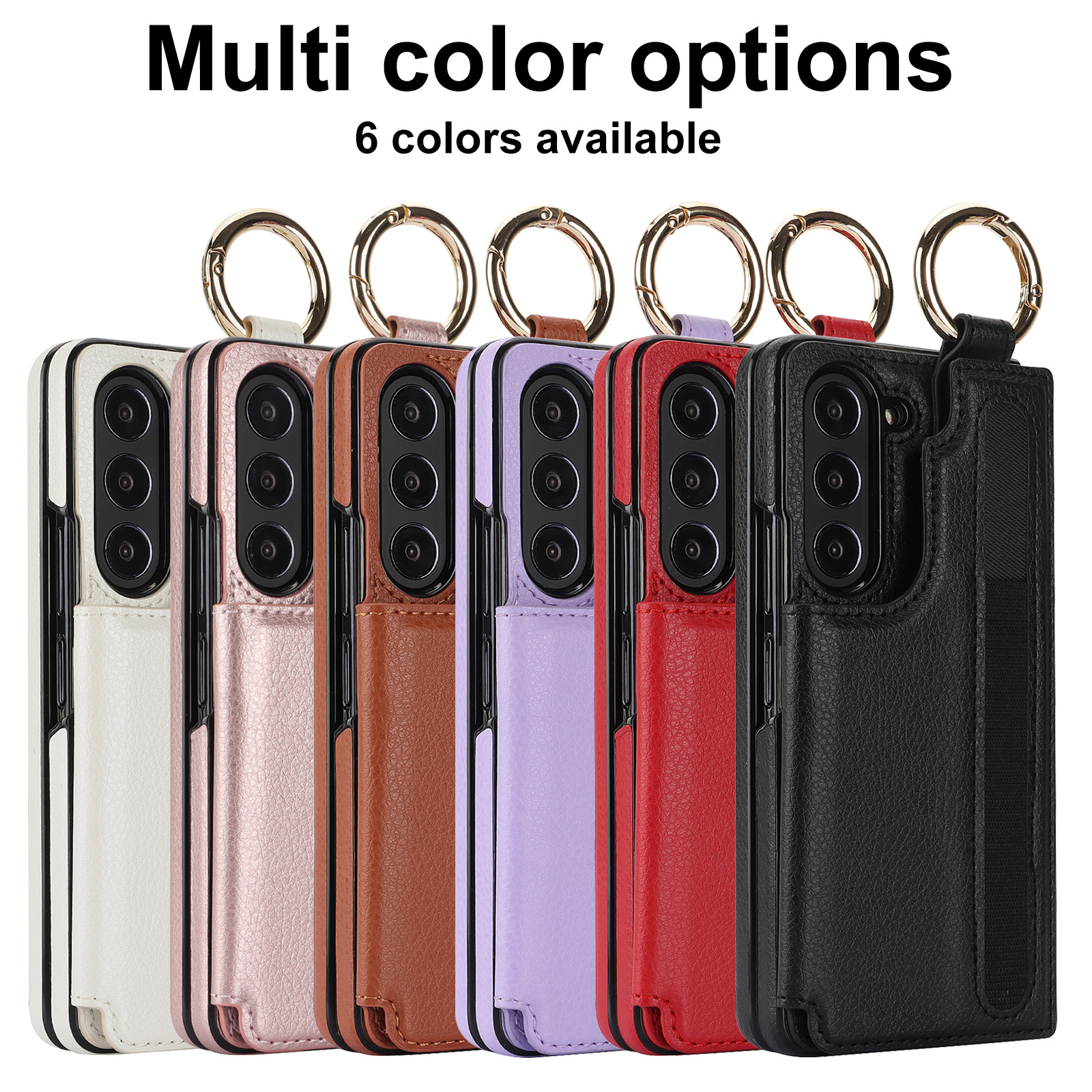 Aplicable Samsung Z FOld7 estuche para teléfono móvil plegable con ranura para bolígrafo FOld6 billetera funda protectora de anillo para teléfono móvil