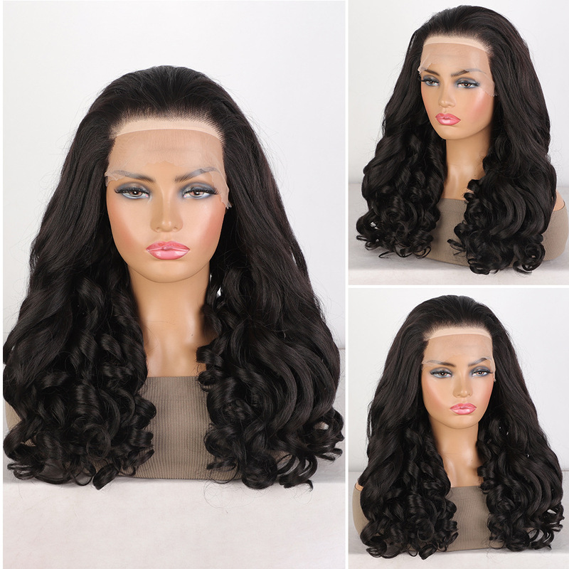 Cross-border European and American wigs 13*6 front lace Latisha synthetic fiber headgear for women