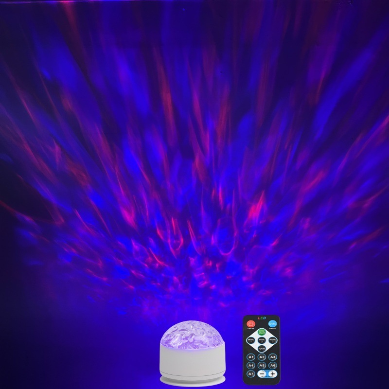 Aurora giratoria ondulación de agua colorida Gypsophila que cambia de color luces ambientales coloridas luces románticas dormitorio cielo estrellado luces de proyección