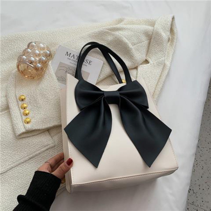 Autumn and Winter Colored Large New Fashion Handheld Women's Versatile Bow Single Shoulder Underarm Bag_voghion.com
