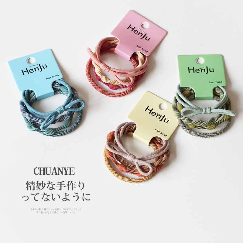 Children's High Ponytail Hair Rope Colorfulful Rubber Band High Elasticity Durable and Non-Harmful Hair Tie Girls Headband Little Girl Hair Accessories