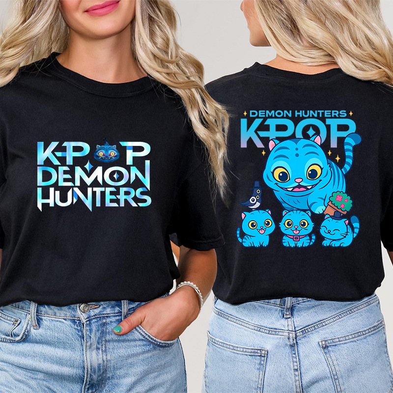 Kpop Korean Wave Hunter Witch Group Tiger Print T-Shirt Loose Short Sleeve European Size Milk Silk Casual Top 0925-7 Kpop Korean Wave Hunter Witch Group Tiger Print T-Shirt Loose Short Sleeve European Size Milk Silk Casual Top 0925-7