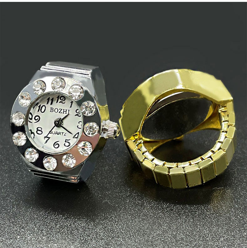 22g Weight Quartz Glass Mirror Material Stainless Steel Strap Material Watch Rings Classification Pointer+Number Display Type Round Dial Shape Daily, Street Occasion Quartz Movement Round Pattern All Seasons Season Unisex Gender Casual, Retro, Classic Style Style Casual Retro Classic Style Round Quartz Watch Rings
