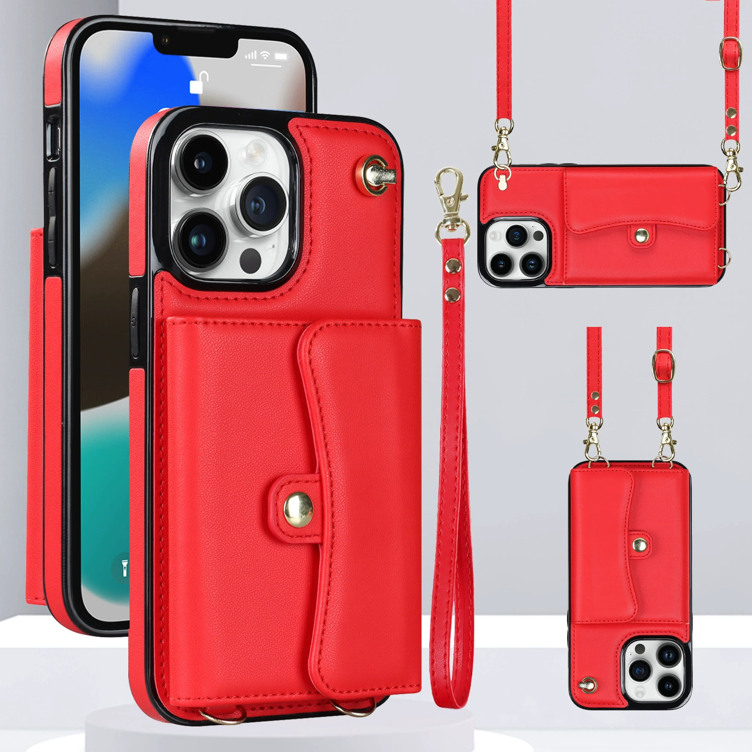 Apple, совместимый iPhone12 Pro, держатель для карт, кошелек, чехол для телефона, iPhone 13, плечевой сумка, органайзер, кошелек, защитный чехол, iphone, 12