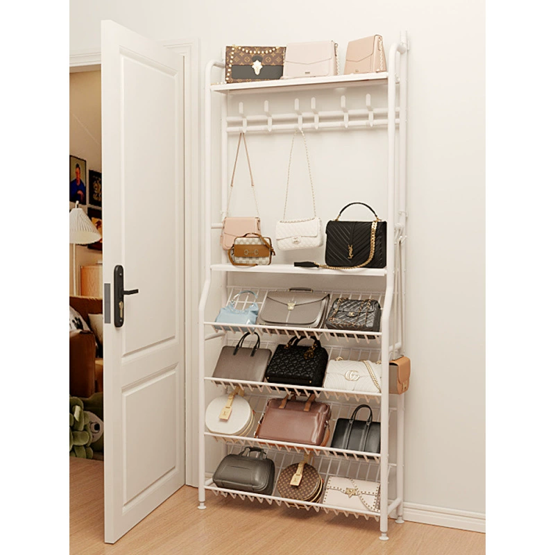 Навесная полка для хранения напольных сумок, подвесная витрина для сумок, хранение на двери спальни, многоярусная узкая книжная полка