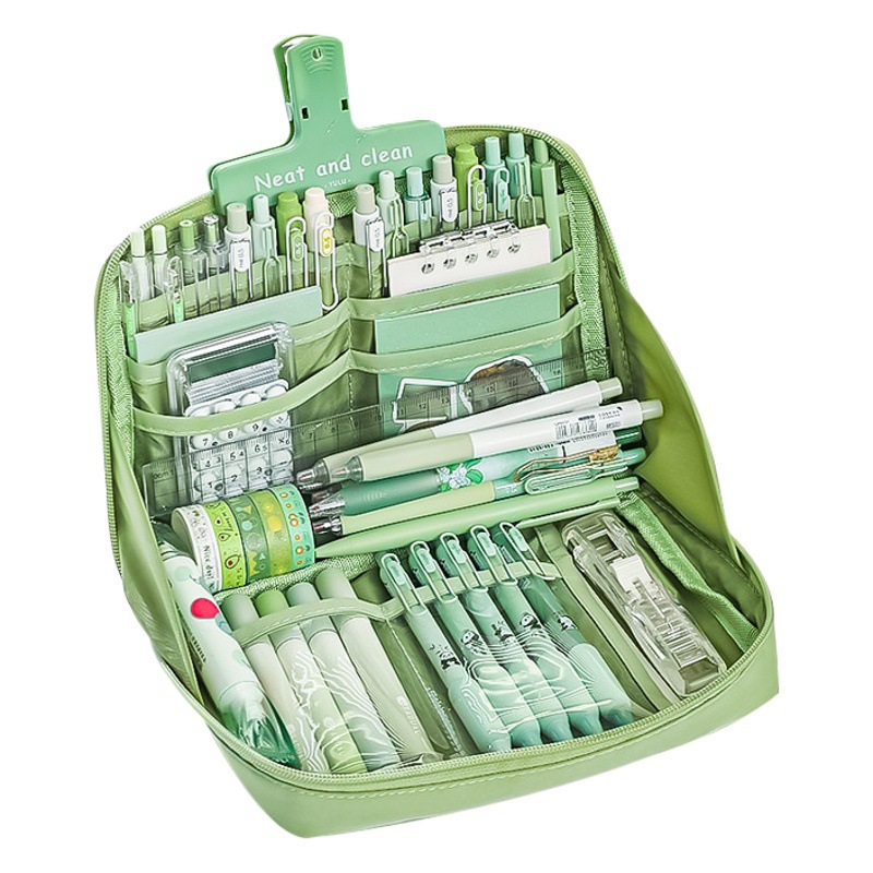 Caja de lápiz de gran capacidad de 12 capas Panda para niñas estudiantes de escuela primaria Junior High School niños niñas de alta apariencia papelería lápiz caso