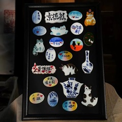 文創冷蔵庫は卸売りの景徳鎮の陶磁器の手描きの創意の国風の猫の台所の冷蔵庫を貼って磁石を貼って強く吸います。