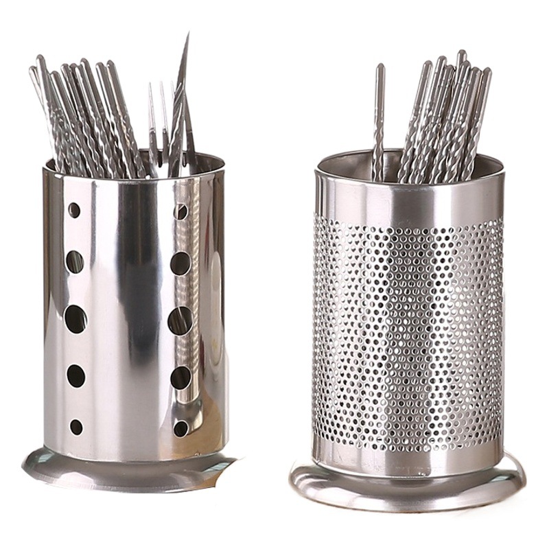 Palillos de acero inoxidable titular palillos jaula leche tienda de té paja barril hogar palillos titular drenaje rack