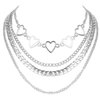 Accessory hip-hop style, set, choker, necklace, chain heart-shaped, European style, simple and elegant design