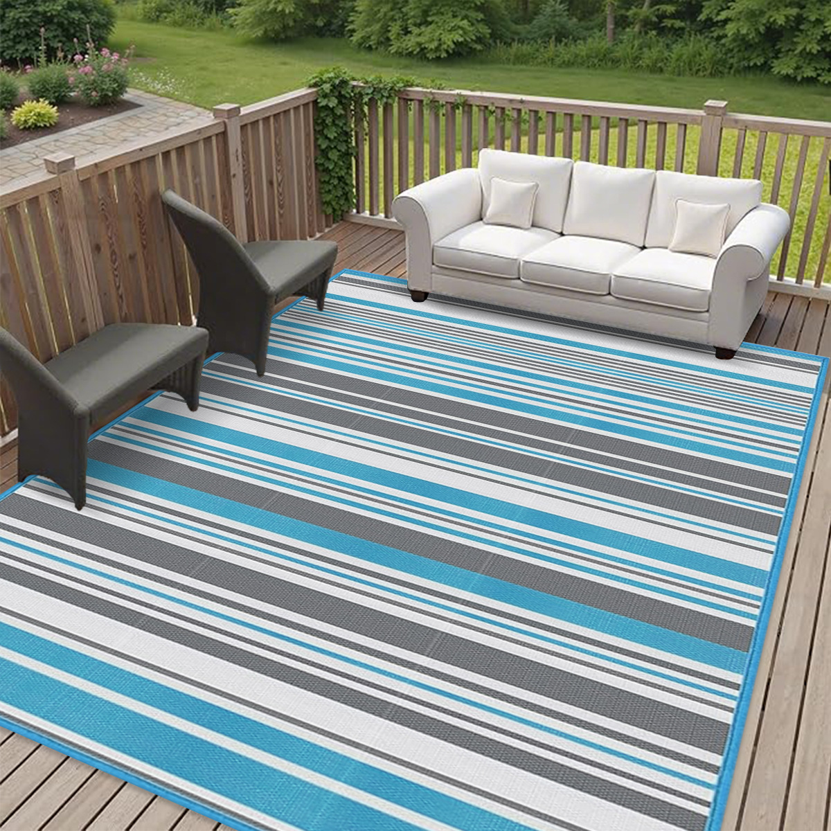 파란색과 회색 줄무늬