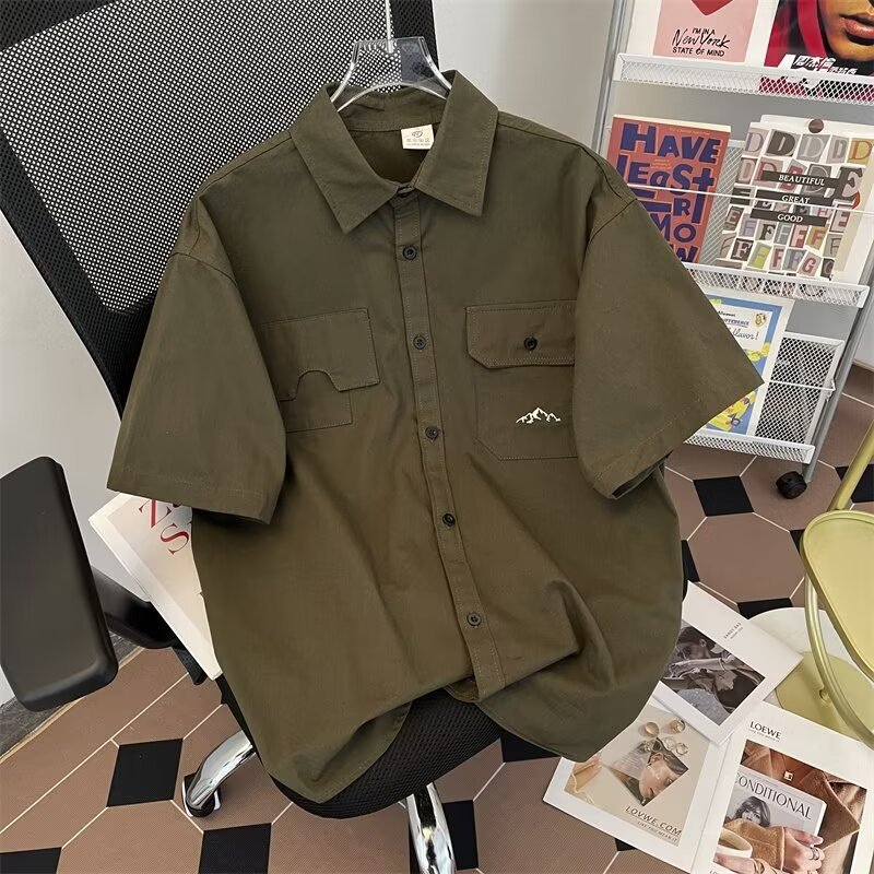 Japanese retro summer small design shirt for leisure