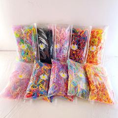 女孩兒童高彈一次性橡皮筋不傷發強拉不斷發圈發繩綁頭髮扎辮子