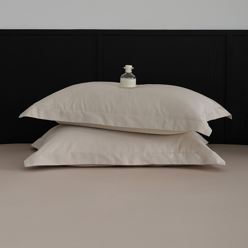 Nuevo par de fundas de almohada de algodón de fibra larga de algodón, un par de fundas de almohada