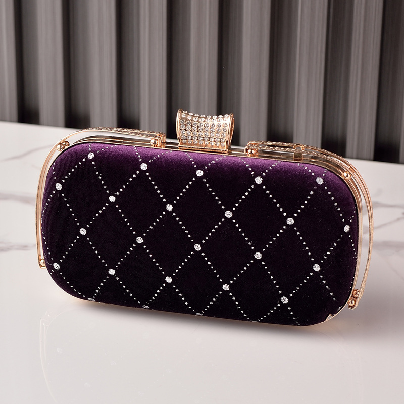 Bolsa de cena de terciopelo de moda transfronteriza bolsa de cena de linger retro cheongsam bolso de mano brillante su reunión anual bolso de oro de mujer