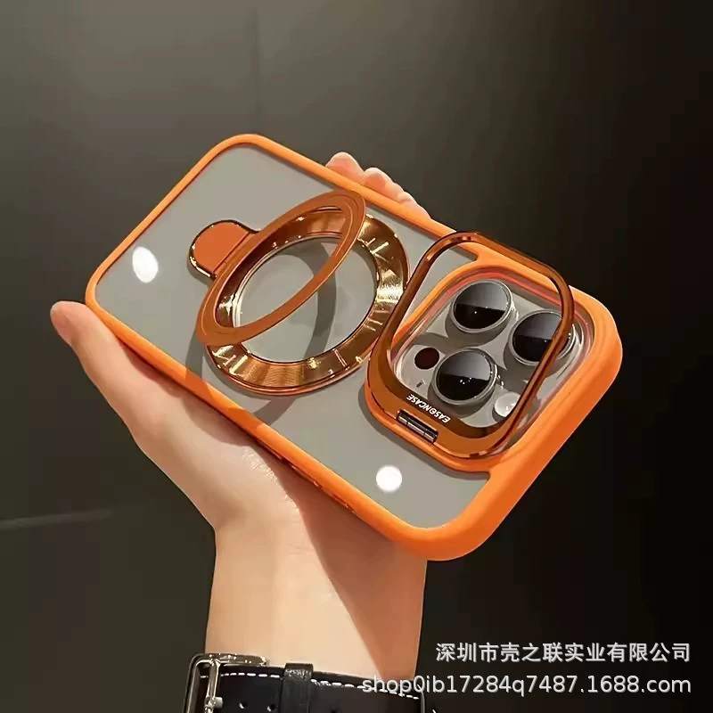 Чехол для iPhone 16 Pro Max с магнитным двойным креплением, Apple 15, невидимый держатель для объектива, защита от падения