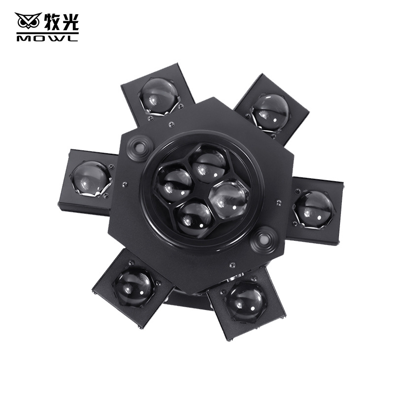 Ojo de abeja láser de seis brazos pequeño Diamante de seis ojos colorido luz giratoria haz de escaneo KTV bar discoteca luz ambiente Luz