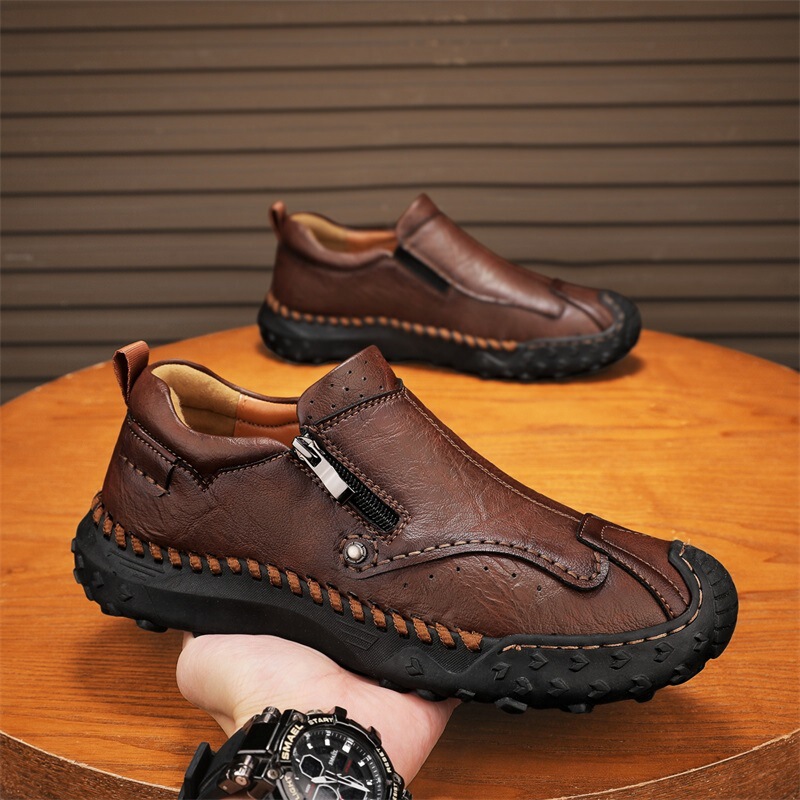 2026 Cross-Border Autumn and Winter Large Size Men's Shoes New Casual Leather Shoes Men's Low-Top Slip-On Loafers Hand-Stitched Sneakers 2026 Cross-Border Autumn and Winter Large Size Men's Shoes New Casual Leather Shoes Men's Low-Top Slip-On Loafers Hand-Stitched Sneakers