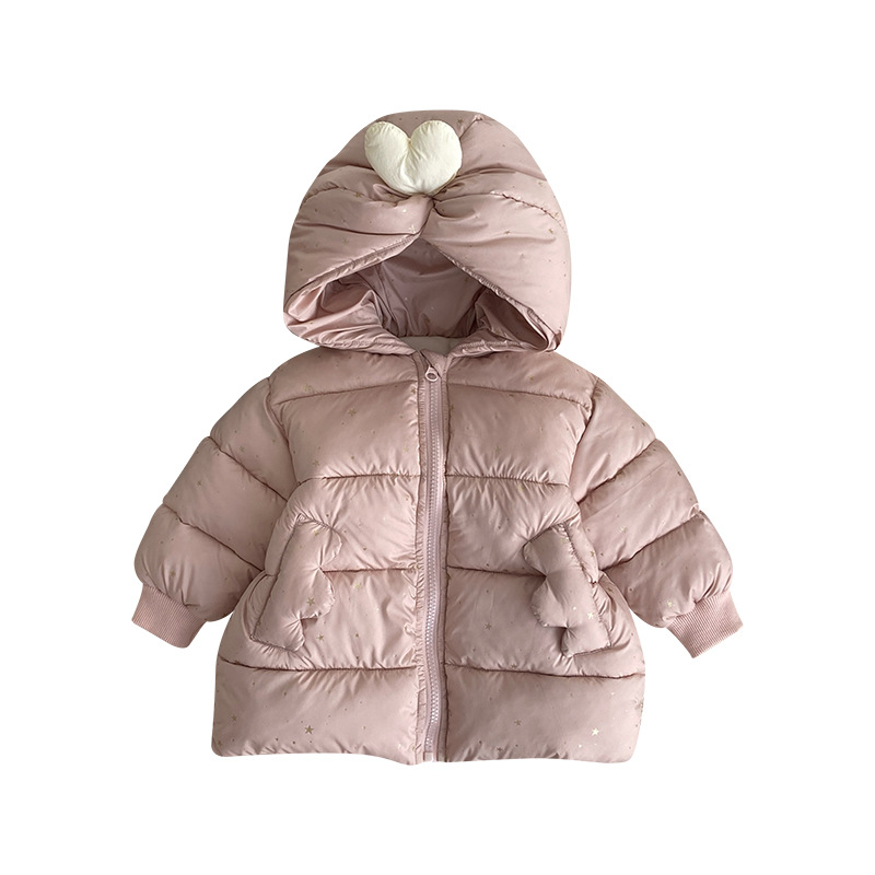 2024 invierno bebé abrigo coreano lindo super lindo vestido de salida niña niño chaqueta de algodón de gas extranjero grueso cálido